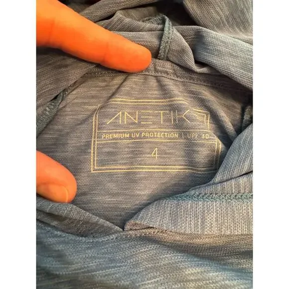 Anetik KIDS EXPLORER TECH HOODY blue size 4 rashguard heat protection - Picture 4 of 5